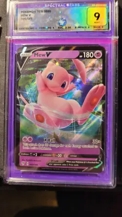 Pokemon Cards Mew V Sw&sh - 069/189 - Darkness Ablaze - NM SPECTRAL SLAB 9 - Image 1