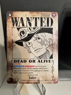 Sabo Wanted Poster Card SEC SP- OP13-120 - Carrying On His Will - English - Image 1