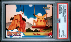 Pokemon Card Playtime 57 Pikachu Topps Movie Edition 1999 PSA 10 GEM MINT - Image 1