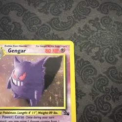 Pokemon TCG Gengar Fossil Holo Card 5/62 Unlimited Rare Vintage WOTC 1999 - Image 4
