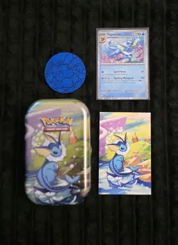 Prismatic Evolutions *EMPTY* Mini Tin Full Set Of 8 (Tin + Card + Coin+CostcoHC) - Image 4
