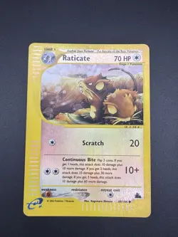 Pokemon TCG English Card e-Series Skyridge Raticate Reverse Holo 89/144 - Image 3