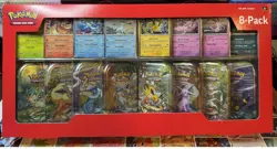 Pokemon: Prismatic Evolutions Costco 8 Mini-Tin Bundle w/ Promo Cards New Sealed - Image 2