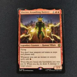 Electro, Assaulting Battery: MTG Spider-Man Rare TCG Card Near Mint - Image 1