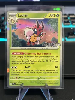 Ledian SVP133 Stellar Crown Pre Release Stamped Promo Card - Pokemon TCG - Image 1