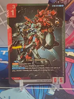 Clan Battle (C+) ST06-014 Gundam TCG Card Game *Dual Impact *English - Image 1