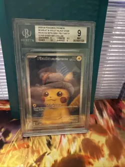 Pikachu with Grey Felt Hat 085 Sv: Scarlet & Violet Promo Cards Regular BGS 9 - Image 1