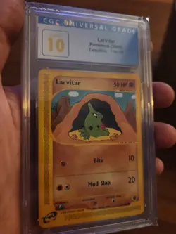 (POP 3) CGC 10 PRISTINE 2002 Pokemon Expedition Larvitar 116/165 EREADER CARD - Image 1