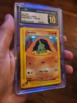 (POP 3) CGC 10 PRISTINE 2002 Pokemon Expedition Larvitar 116/165 EREADER CARD - Image 5