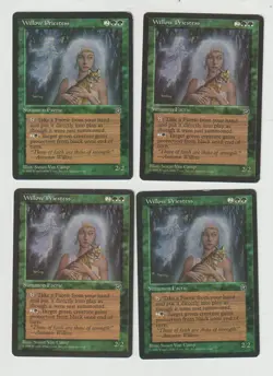 Lot 4 cards HOMELANDS MAGIC MTG US 1995 EX-NM x4 Willow Priestess - Image 1