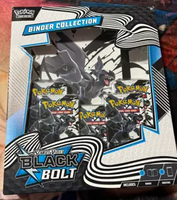Pokemon TCG Scarlet Violet Black Bolt Binder Collection Box New Sealed - Image 1