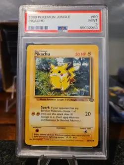 1999 POKEMON JUNGLE #60 PIKACHU PSA 9 MINT NEW SLAB - Image 1