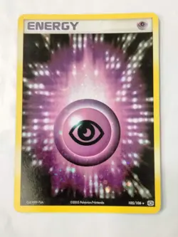 Pokemon Psychic Energy 105/106 Emerald Holo 2 SWIRLS 2005 - Image 1