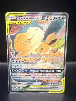 Pokemon Eevee & Snorlax GX SM169 Tag Team Black Star Promo English - Image 2