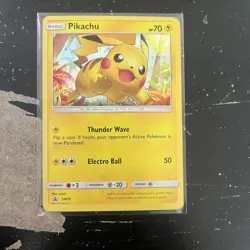 Pikachu SM76 Black Star Promo Cosmos Holo Pokemon Shining Legends - Image 1