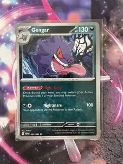 Pokemon TCG Gengar Scarlet Violet: Paldean Fates 057/091 Regular Uncommon - Image 1