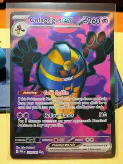 Cofagrigus EX 224/182 - SV04 Paradox Rift - Ultra Rare Holo - Near Mint Pokemon - Image 1