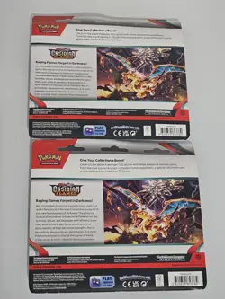 Pokemon TCG Scarlet & Violet - Obsidian Flames Booster Blister 3 Packs Lot Of 2 820650853784 - Image 2