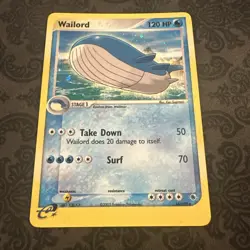 Wailord 14/109 Ruby and Sapphire Holo Card TCG Nintendo Pokemon - Image 1