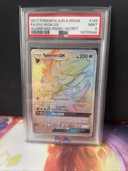Pokemon TCG Guardians Rising Sylveon GX Full Art Secret Rare Card 2017 PSA 9 - Image 1