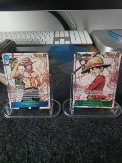 One Piece Monkey.D.Luffy OP13-118 & 119 Portgas.D.Ace SEC ALT ART 2 CARD BUNDLE - Image 1