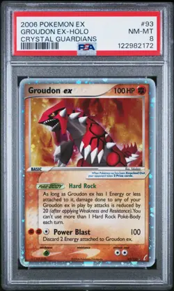 Pokemon card - Groudon EX Holo 93/100-PSA NM 8 - EX Crystal Guardians - Image 1
