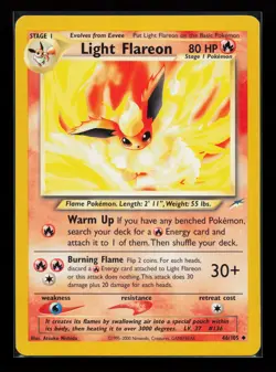 Light Flareon 46/105 Uncommon Neo Destiny Pokemon Card - Image 1