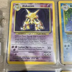 Pokemon TCG Alakazam Card Holo Unlimited Rare Original Base Set 1999 - Image 1