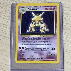 Pokemon TCG Alakazam Card Holo Unlimited Rare Original Base Set 1999 - Image 4