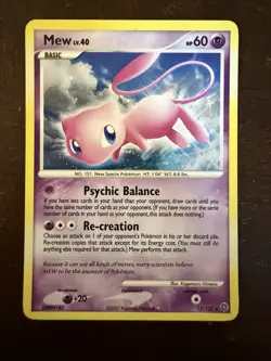 Pokemon Mew TCG Lvl.40 Holographic Card 15/132 2007 Secret Wonders - Image 1