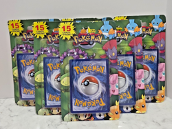 Pokemon 2012 Vintage MJ Lot 6 Packs 15 Cards + Promo Holo Sealed Collectible - Image 1