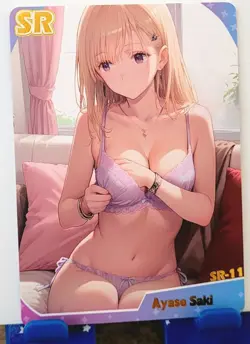 Saki Ayase SR Card Goddess Story Genki Parade Waifu Anime - Image 1