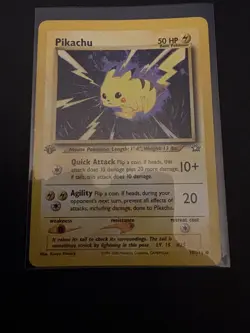 Pikachu 70/111 Neo Genesis 1st Edition Pokemon Card - LP - Image 1