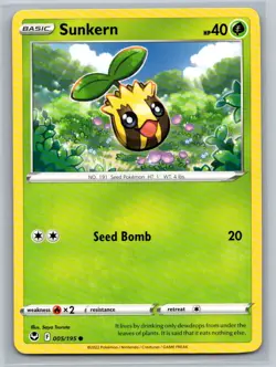 Sunkern #005/195 SWSH12: Silver Tempest Common - Pokemon Cards H38 - Image 1