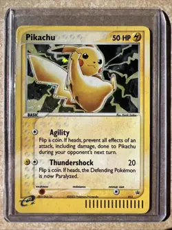Pokemon TCG. Pikachu 012 Nintendo Black star Promo Holo 2003 E-reader Card - Image 1