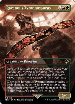 Ravenous Tyrannosaurus *Borderless* - Jurassic World - NM - MTG - Image 1