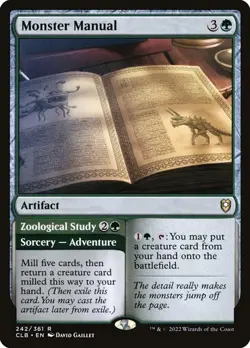 Monster Manual / Zoological Study - Commander Legends NM Magic The Gathering MTG - Image 1
