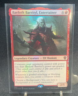 1x Foil Baeloth Barrityl, Entertainer - Commander: Battle for Baldur's Gate - Image 1