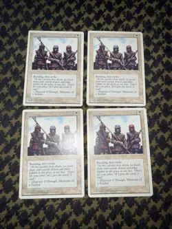 (4) Pikemen MTG Core Set 4th Edition Regular - Image 2