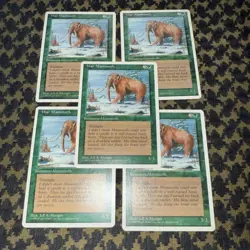 (5) War Mammoth MTG Core Set 4th Edition Regular - Image 1