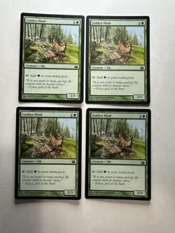 Golden Hind LP X4 Journey into Nyx Magic The Gathering Mtg Lightly Played Elk - Image 1