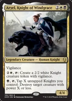 Aryel, Knight of Windgrace - Foil - Dominaria #192/269 MTG Magic The Gathering - Image 1