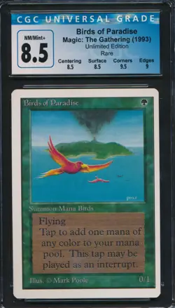 Unlimited Birds of Paradise CGC 8.5 Graded Magic MTG (2011) - Image 1