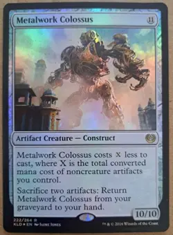 mtg magic Metalwork Colossus FOIL ENGLISH Colosse de metallurgie kaladesh - Image 1