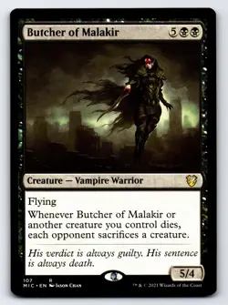 Butcher of Malakir R Commander: Innistrad: Midnight Hunt # 107 NM Normal - Image 1
