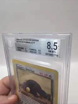 2000 Pokemon Gym Heroes 1st Edition Rocket's Snorlax #33/132 Beckett 8.5 NM-MT+ - Image 3