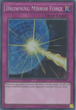 Yugioh Drowning Mirror Force MP17-EN041 Secret Rare 1st Edition NM - Image 1