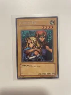 Yu-Gi-Oh! Gemini Elf LON-000 Secret Rare Unlimited Edition LP - Image 1