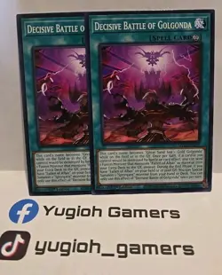 YUGIOH DECISIVE BATTLE OF GOLGONDA X2 MP23 1ST EDITION COMMON LIGHT PLAYED - Image 1