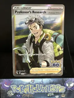 Pokemon Card Professor's Research 078/078 Pokemon Go Full Art Ultra Rare Holo NM - Image 1